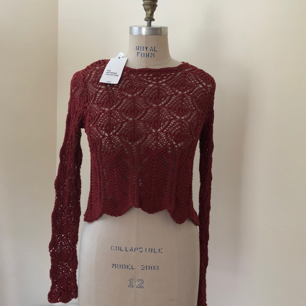 NWT Zara crochet top